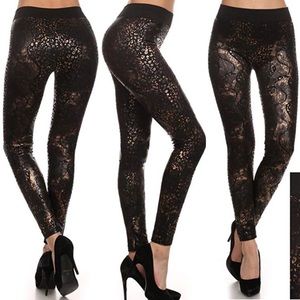 Metallic Gold Leggings